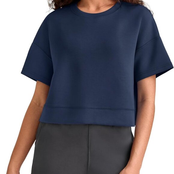 Smoofit Modal Soft Boxy Tee Womens M Dark Navy Casual - Picture 1 of 7